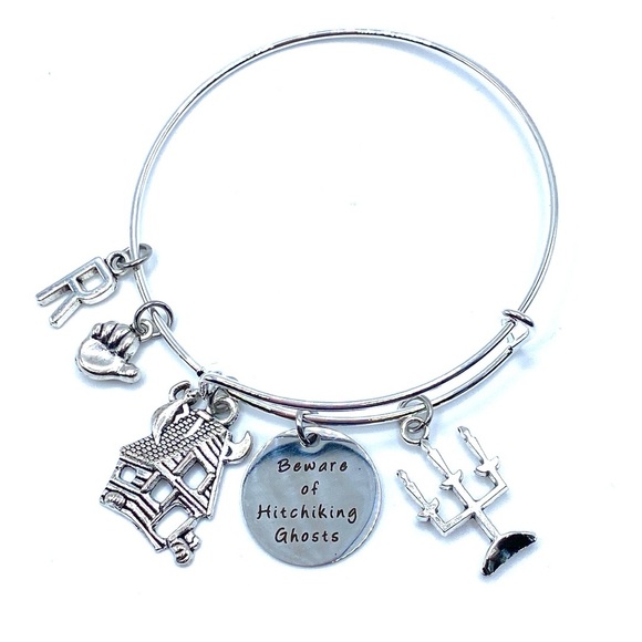 Beware Of The Hitchhiking Ghosts Charm Bracelet Halloween - Picture 3 of 6